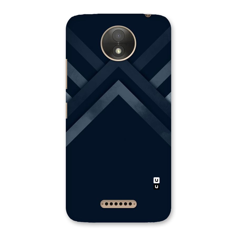 Navy Blue Arrow Back Case for Moto C Plus