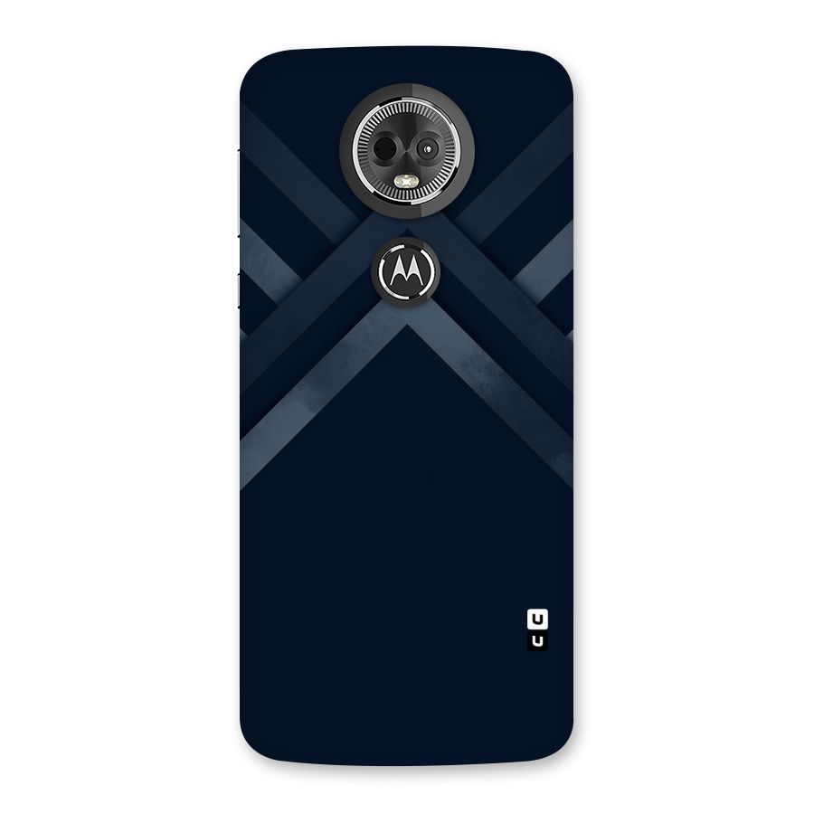 Navy Blue Arrow Back Case for Moto E5 Plus