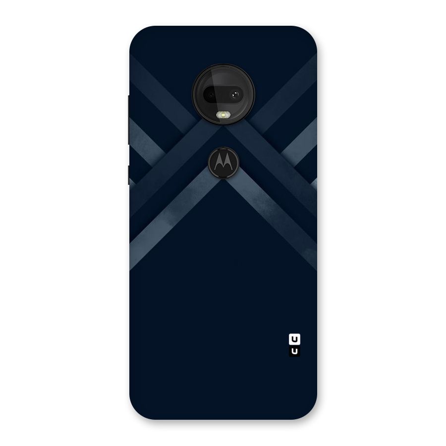Navy Blue Arrow Back Case for Moto G7