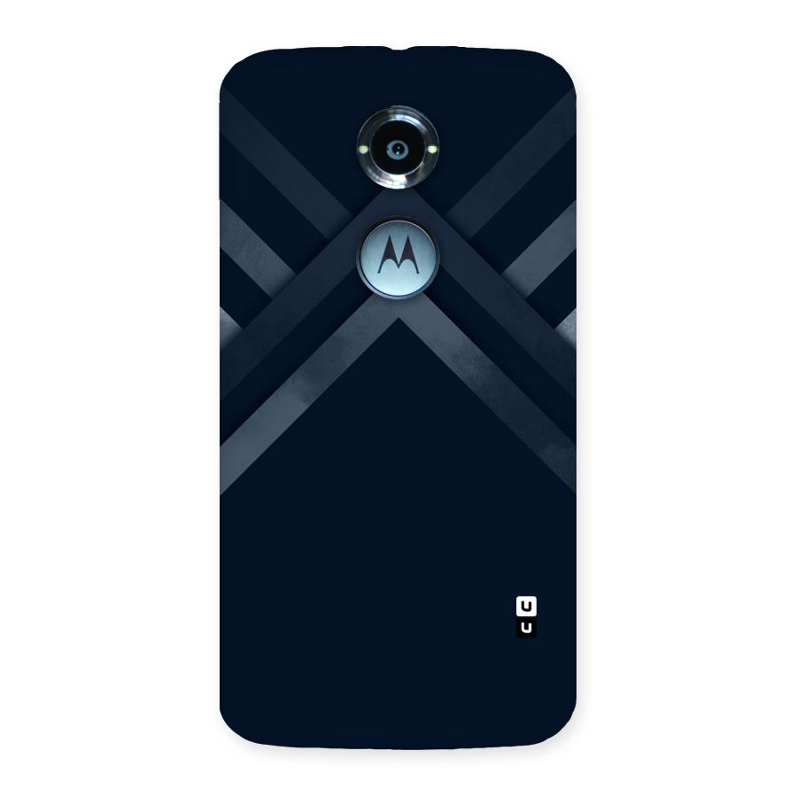 Navy Blue Arrow Back Case for Moto X 2nd Gen