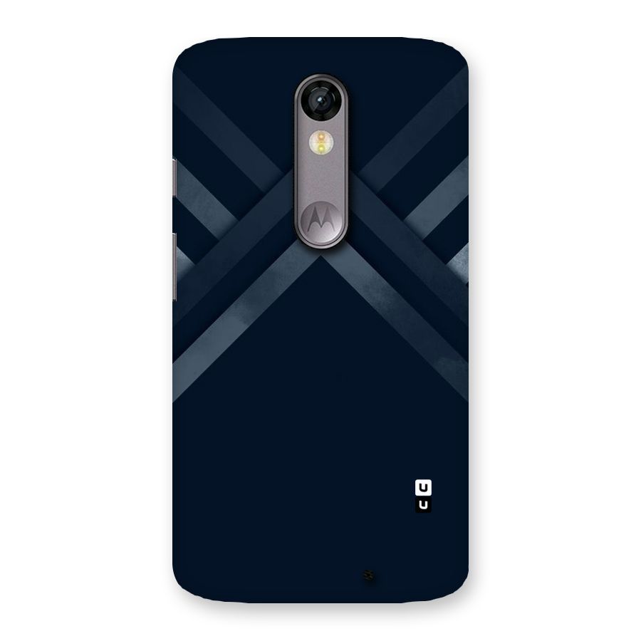 Navy Blue Arrow Back Case for Moto X Force