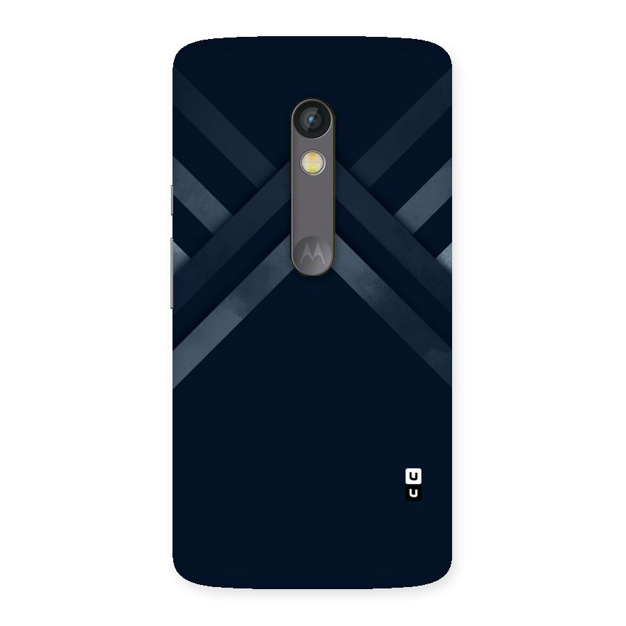 Navy Blue Arrow Back Case for Moto X Play
