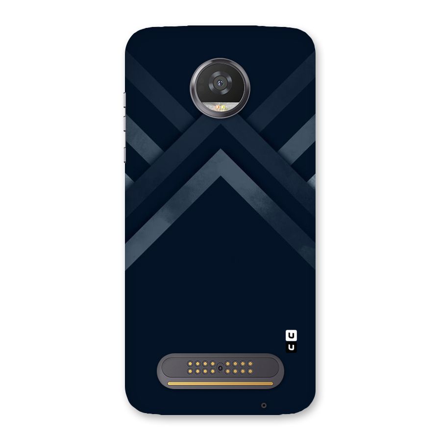 Navy Blue Arrow Back Case for Moto Z2 Play
