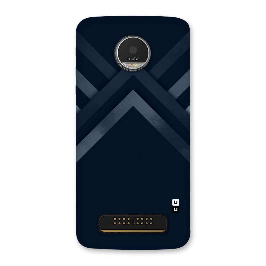 Navy Blue Arrow Back Case for Moto Z Play