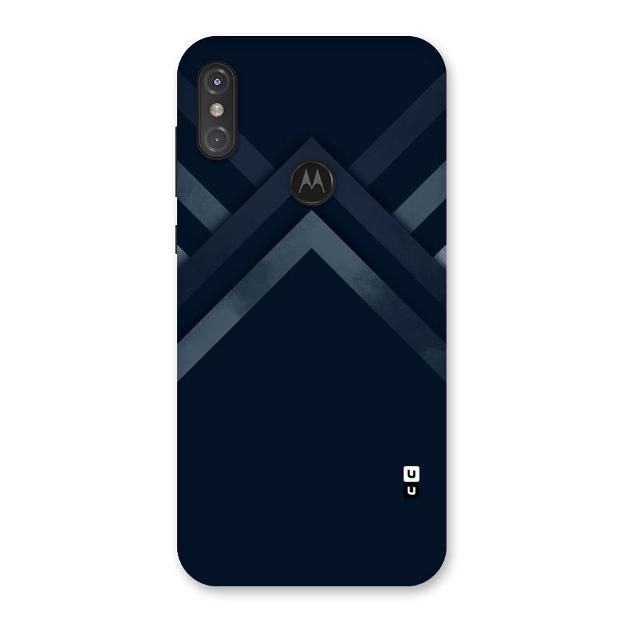 Navy Blue Arrow Back Case for Motorola One Power