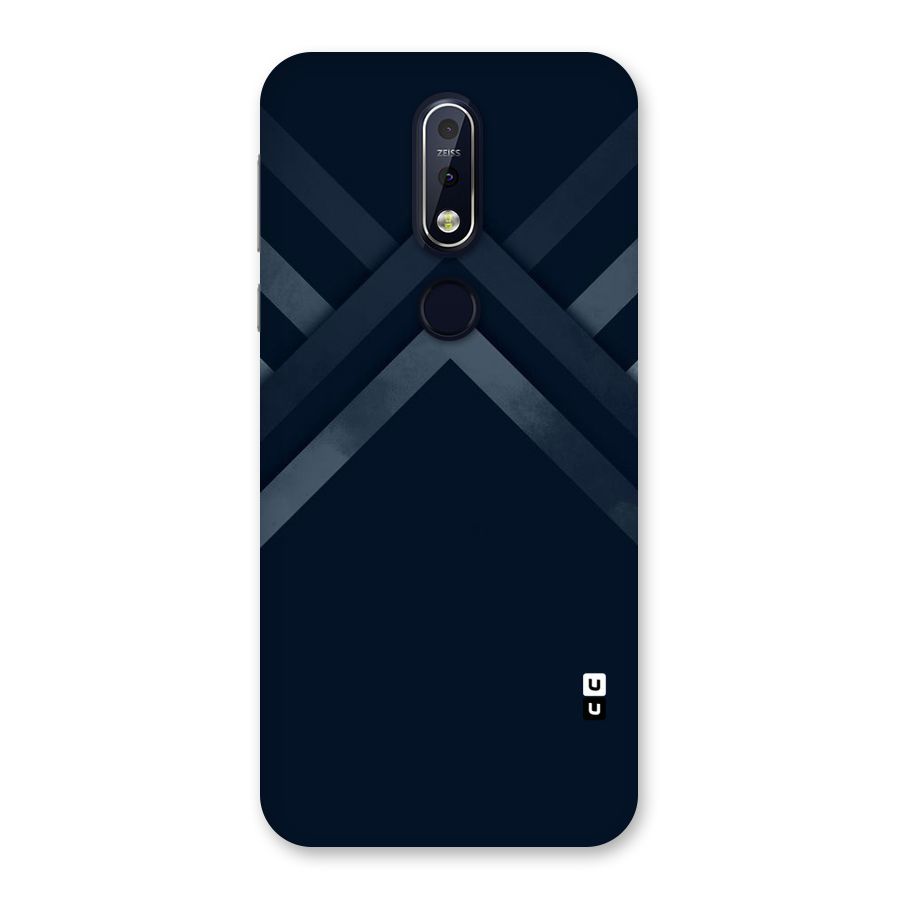 Navy Blue Arrow Back Case for Nokia 7.1