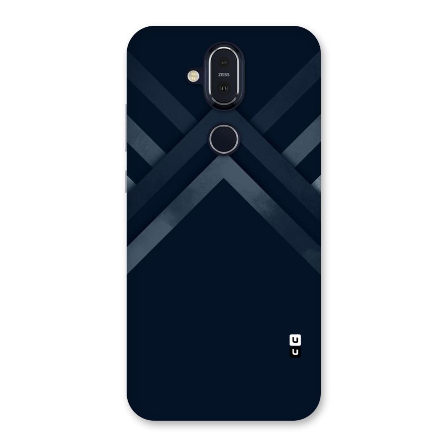 Navy Blue Arrow Back Case for Nokia 8.1
