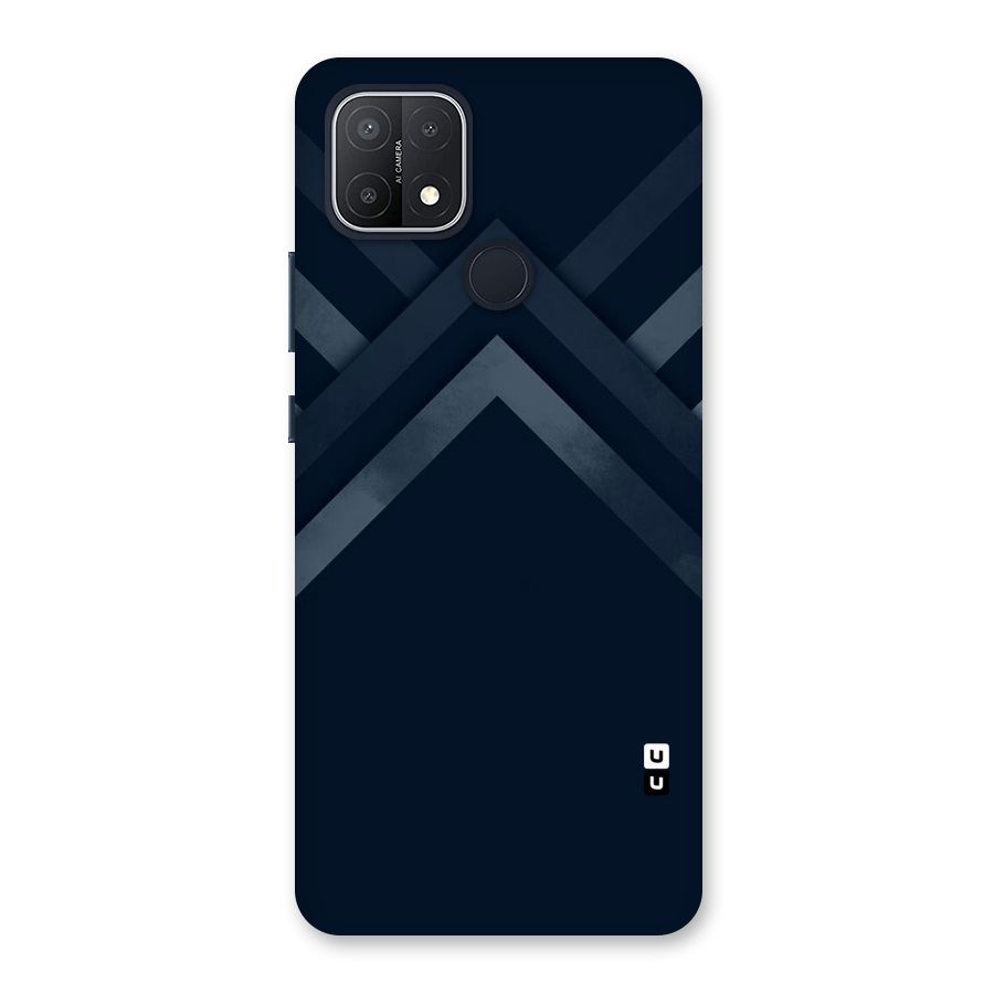 Navy Blue Arrow Back Case for Oppo A15