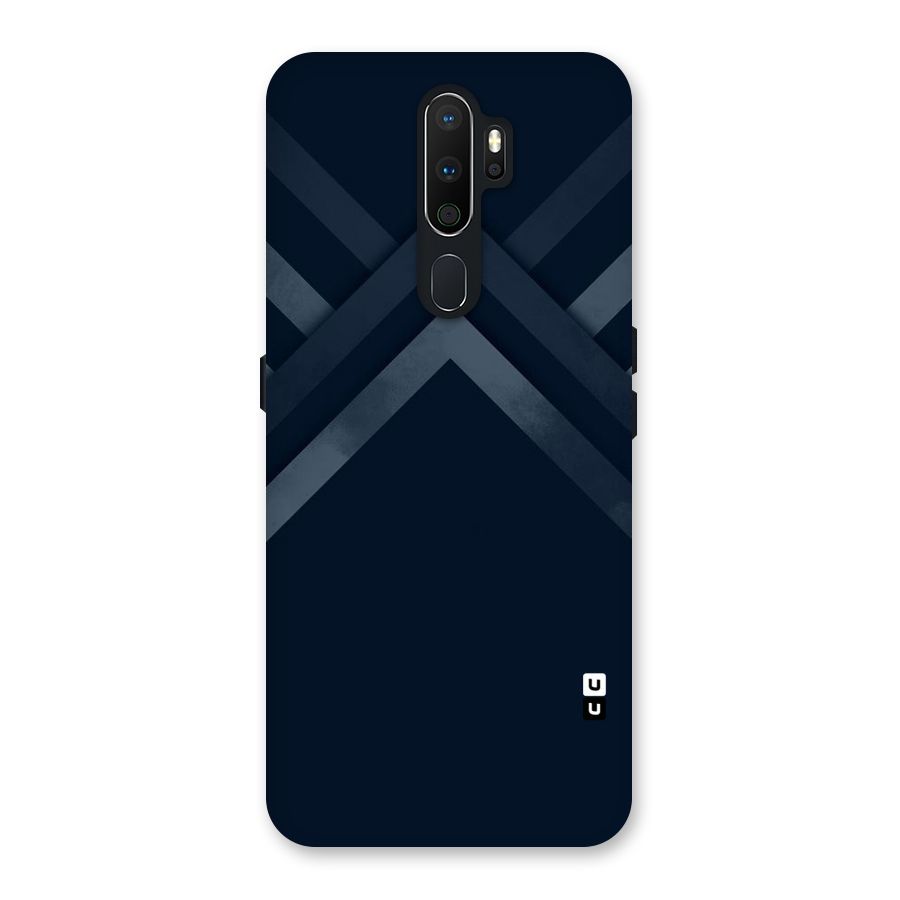 Navy Blue Arrow Back Case for Oppo A5 (2020)