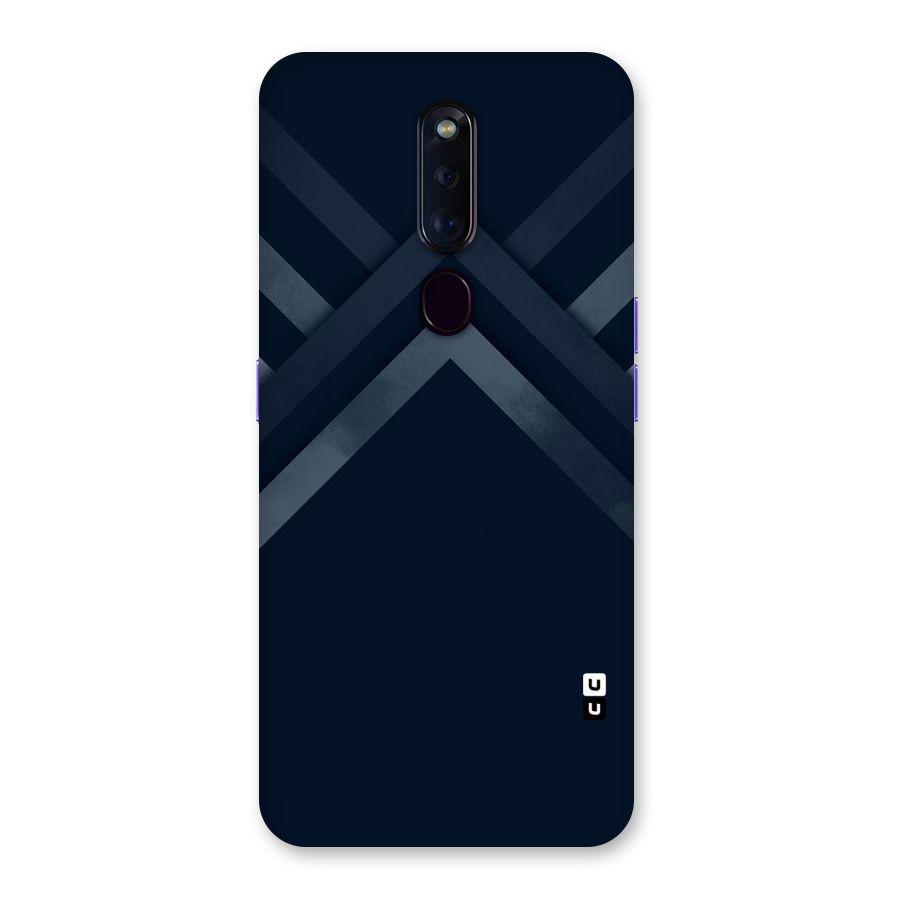 Navy Blue Arrow Back Case for Oppo F11 Pro