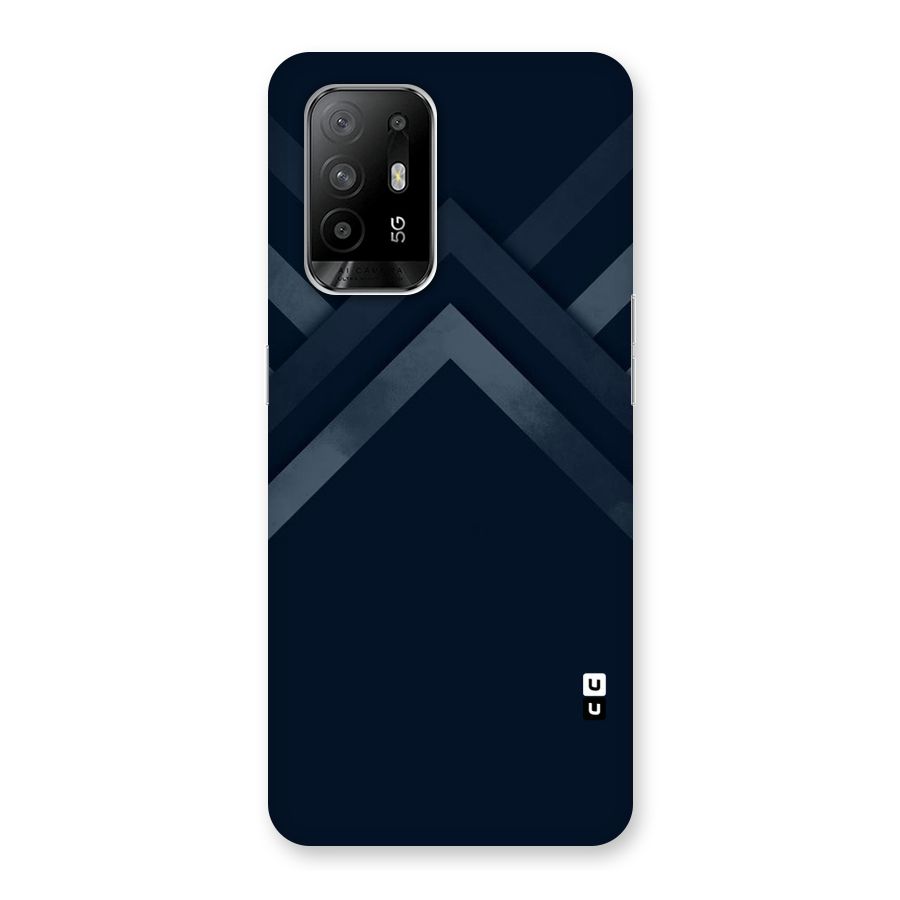 Navy Blue Arrow Back Case for Oppo F19 Pro Plus 5G