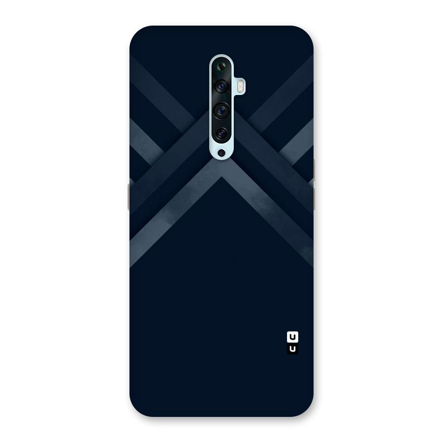 Navy Blue Arrow Back Case for Oppo Reno2 F