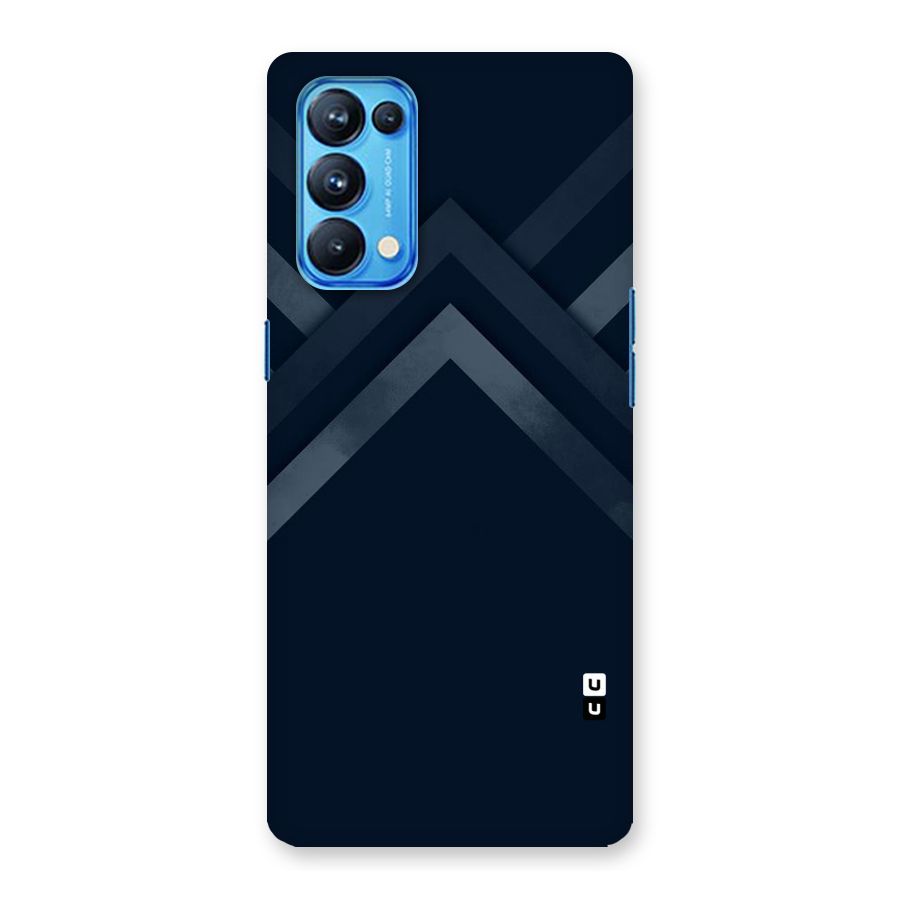 Navy Blue Arrow Back Case for Oppo Reno5 Pro 5G