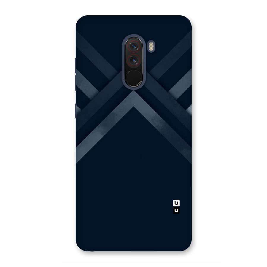 Navy Blue Arrow Back Case for Poco F1