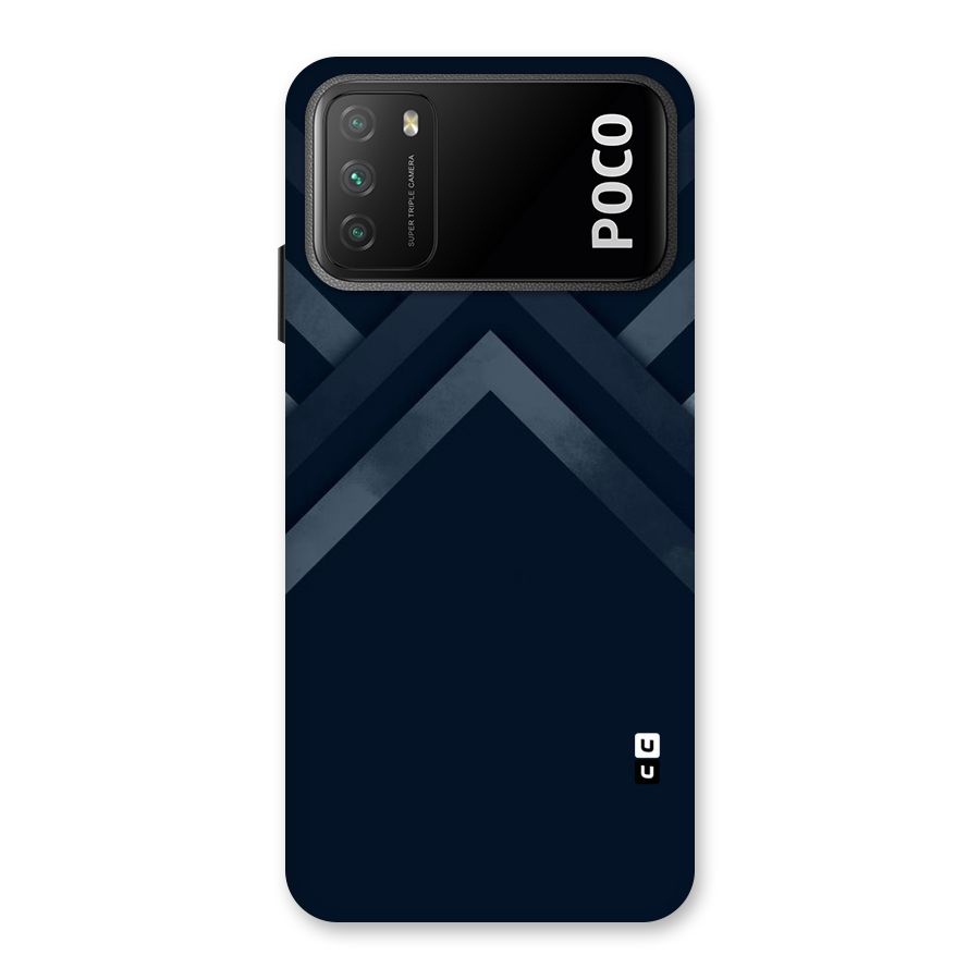 Navy Blue Arrow Back Case for Poco M3