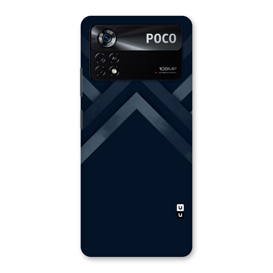 Navy Blue Arrow Back Case for Poco X4 Pro 5G