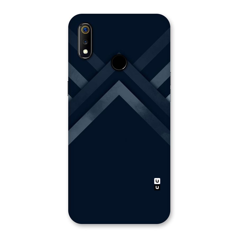 Navy Blue Arrow Back Case for Realme 3