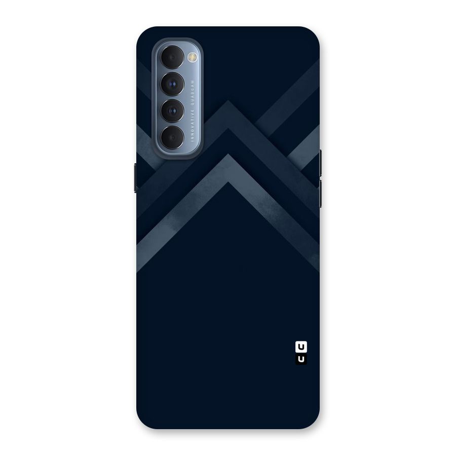 Navy Blue Arrow Back Case for Reno4 Pro