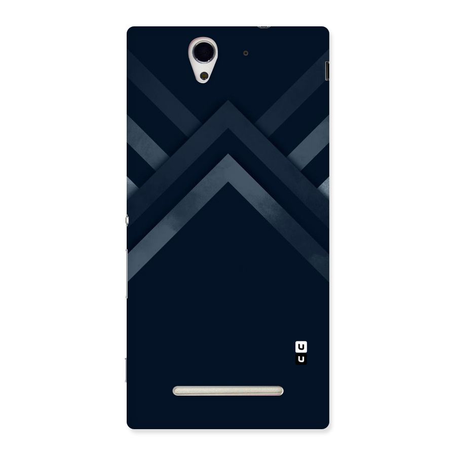 Navy Blue Arrow Back Case for Sony Xperia C3