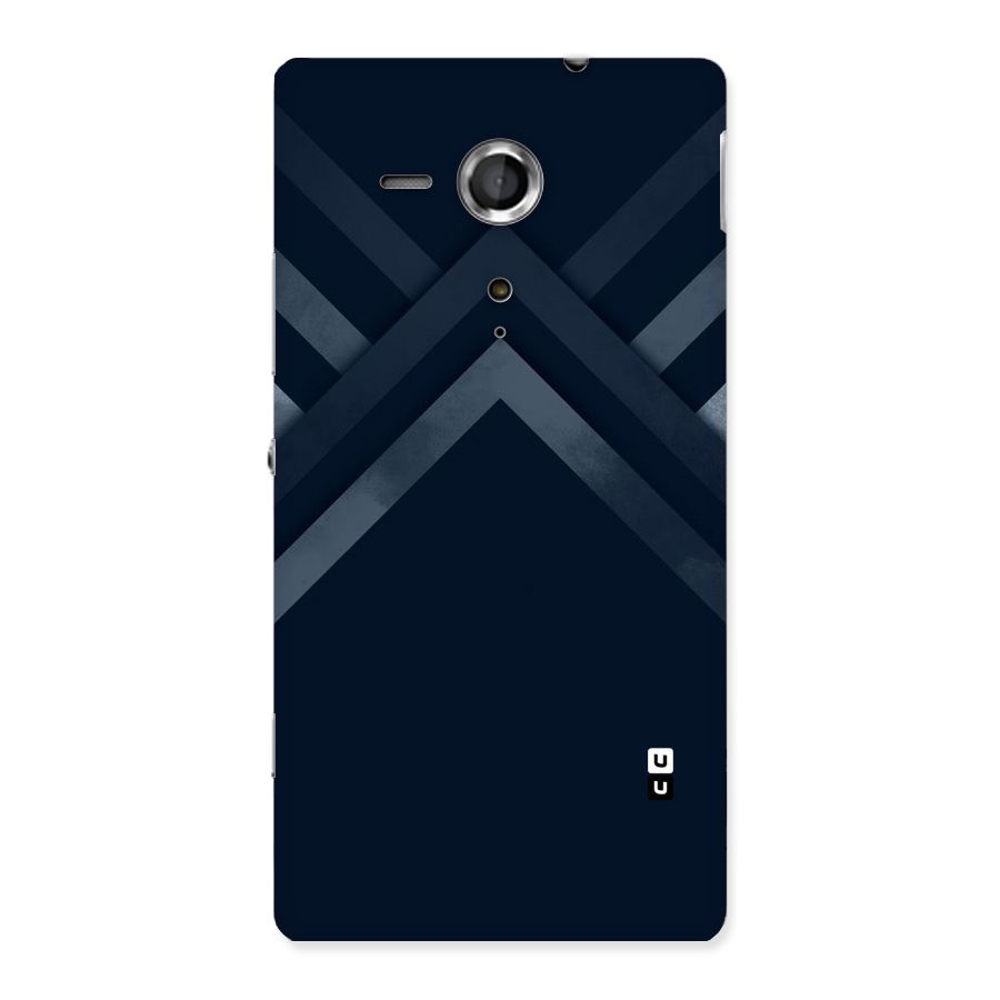 Navy Blue Arrow Back Case for Sony Xperia SP