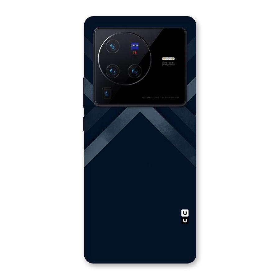 Navy Blue Arrow Back Case for Vivo X80 Pro