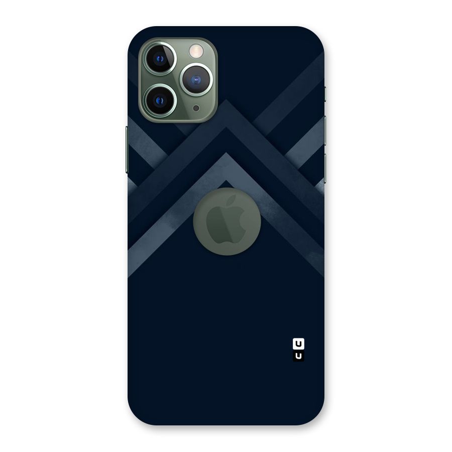 Navy Blue Arrow Back Case for iPhone 11 Pro Logo  Cut