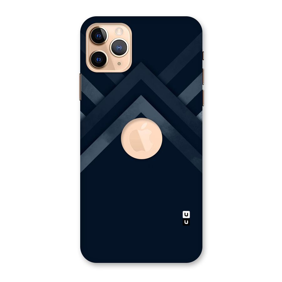 Navy Blue Arrow Back Case for iPhone 11 Pro Max Logo Cut