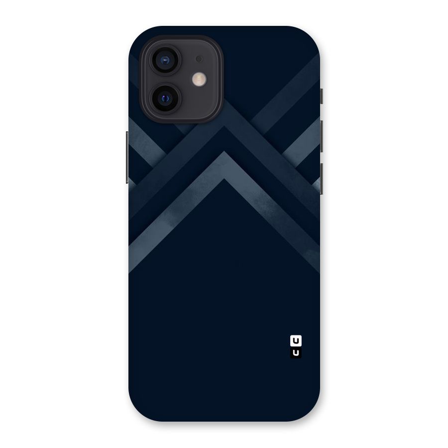 Navy Blue Arrow Back Case for iPhone 12