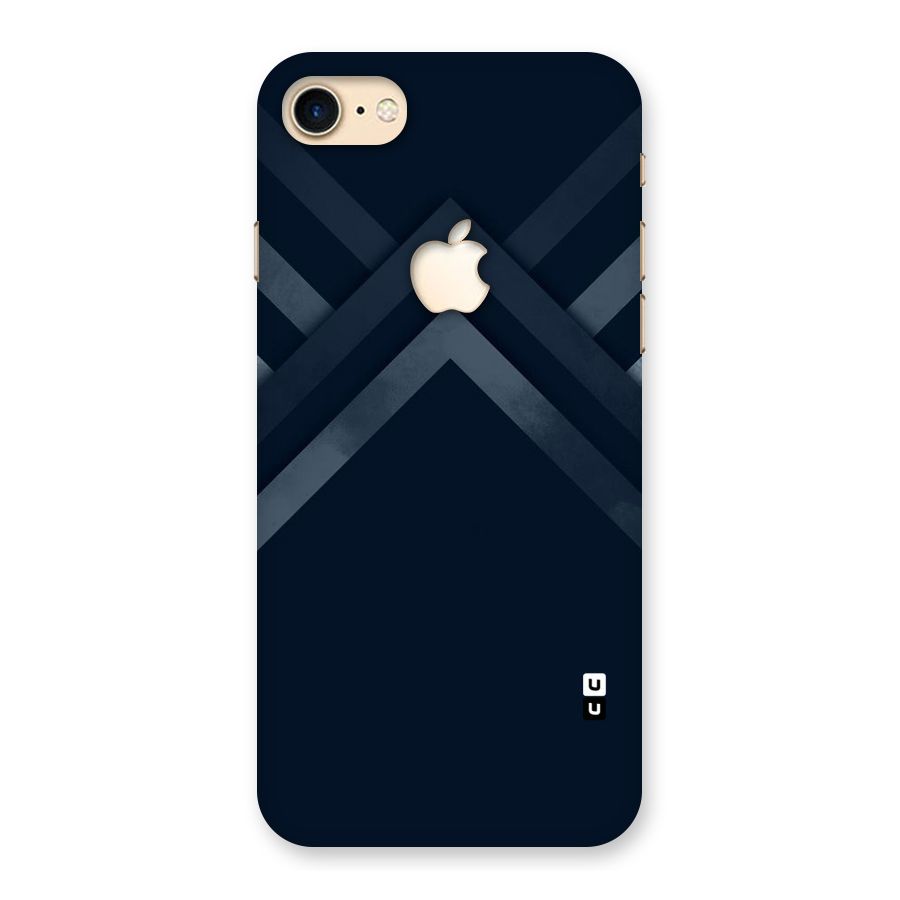 Navy Blue Arrow Back Case for iPhone 7 Apple Cut