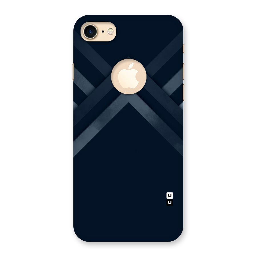 Navy Blue Arrow Back Case for iPhone 7 Logo Cut