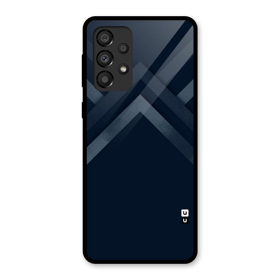 Navy Blue Arrow Glass Back Case for Galaxy A33 5G