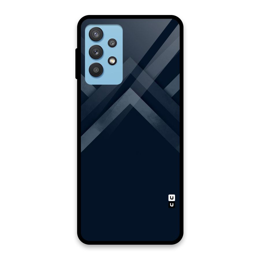 Navy Blue Arrow Glass Back Case for Galaxy M32 5G