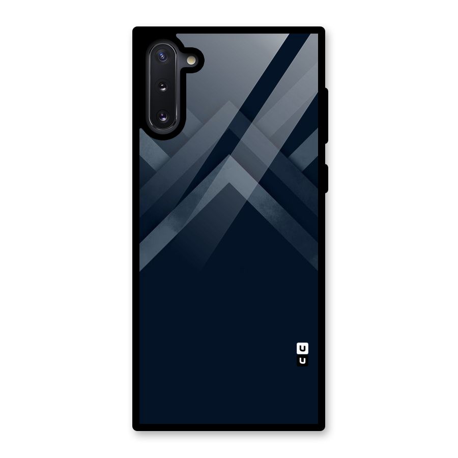 Navy Blue Arrow Glass Back Case for Galaxy Note 10