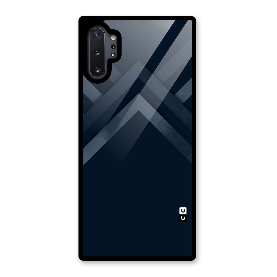 Navy Blue Arrow Glass Back Case for Galaxy Note 10 Plus