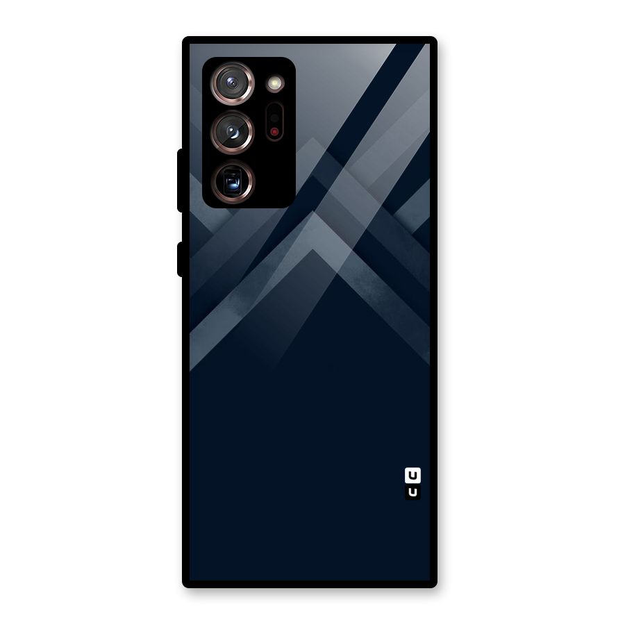 Navy Blue Arrow Glass Back Case for Galaxy Note 20 Ultra