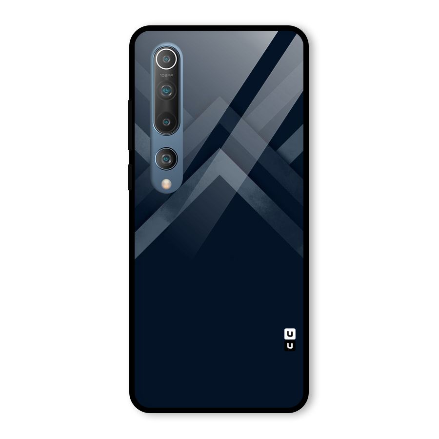 Navy Blue Arrow Glass Back Case for Mi 10