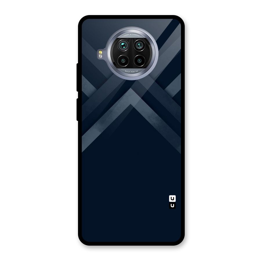 Navy Blue Arrow Glass Back Case for Mi 10i