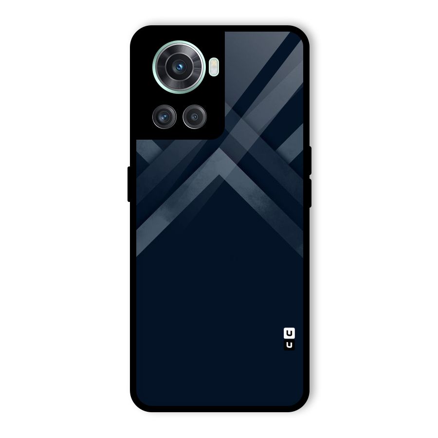 Navy Blue Arrow Glass Back Case for OnePlus 10R