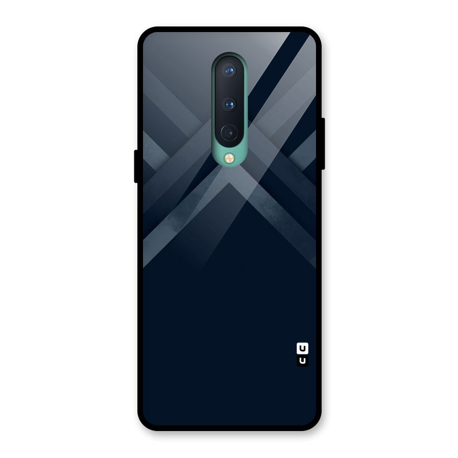 Navy Blue Arrow Glass Back Case for OnePlus 8