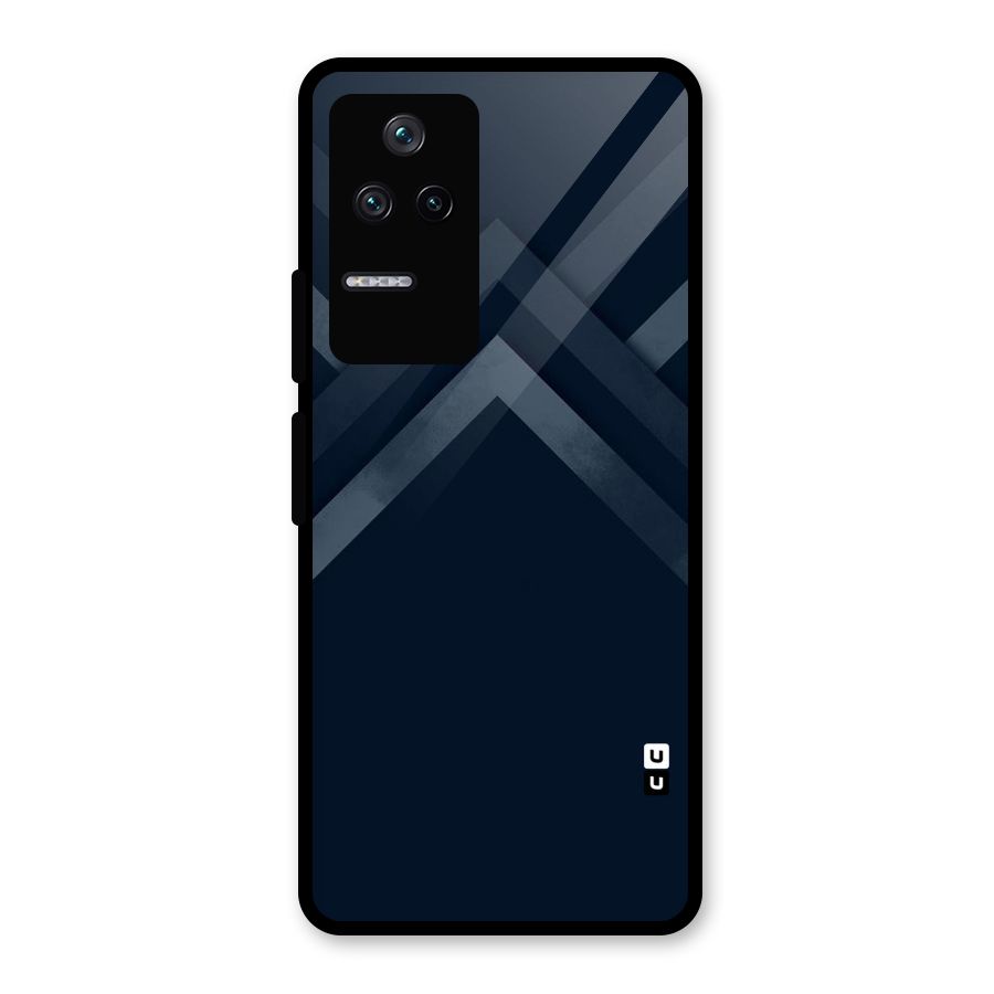 Navy Blue Arrow Glass Back Case for Poco F4 5G