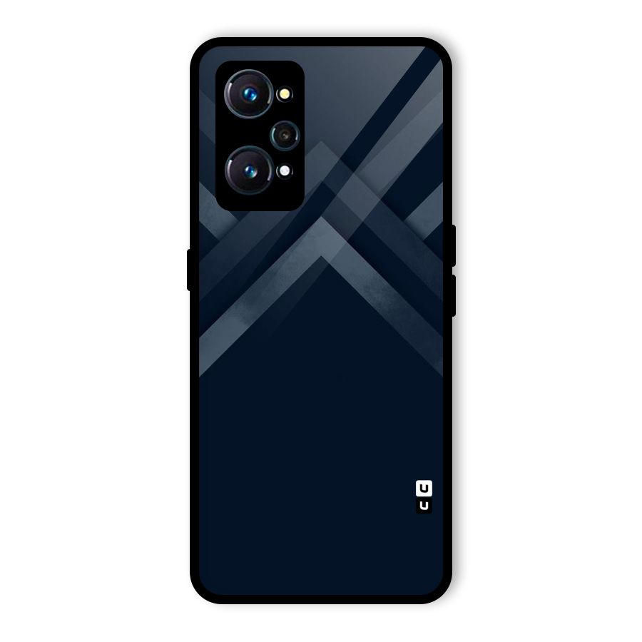 Navy Blue Arrow Glass Back Case for Realme GT 2