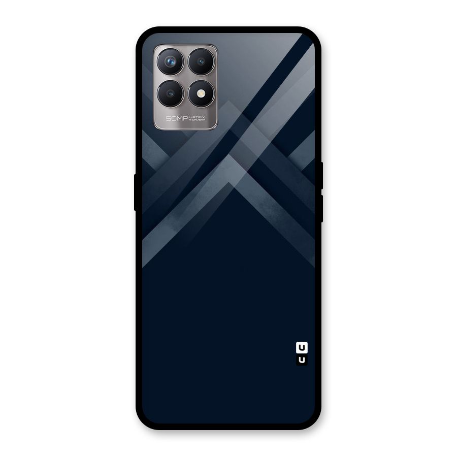 Navy Blue Arrow Glass Back Case for Realme Narzo 50