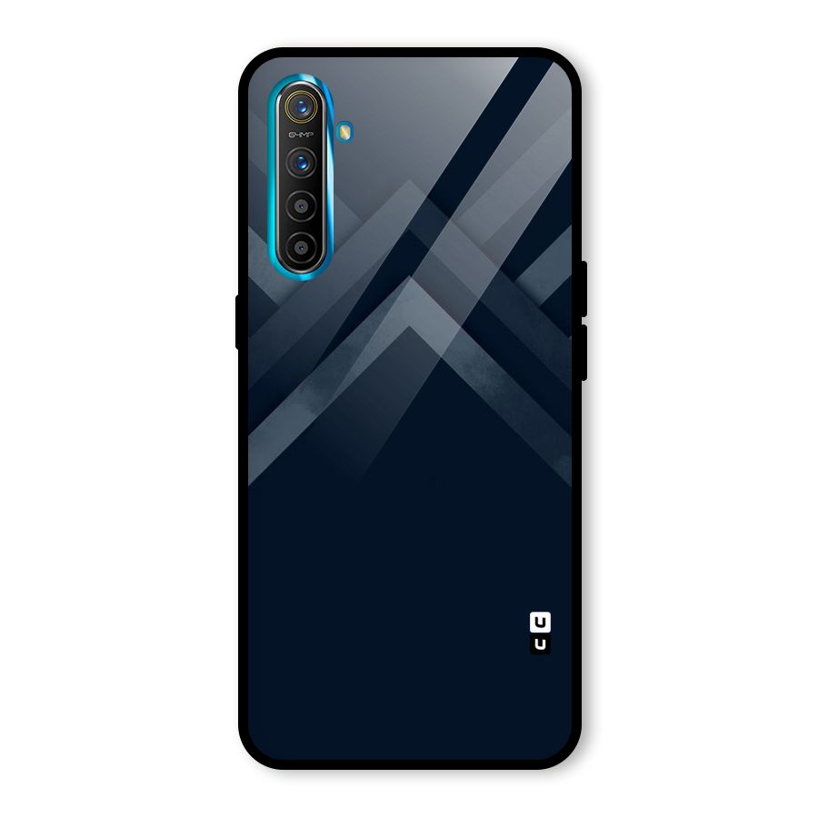 Navy Blue Arrow Glass Back Case for Realme X2