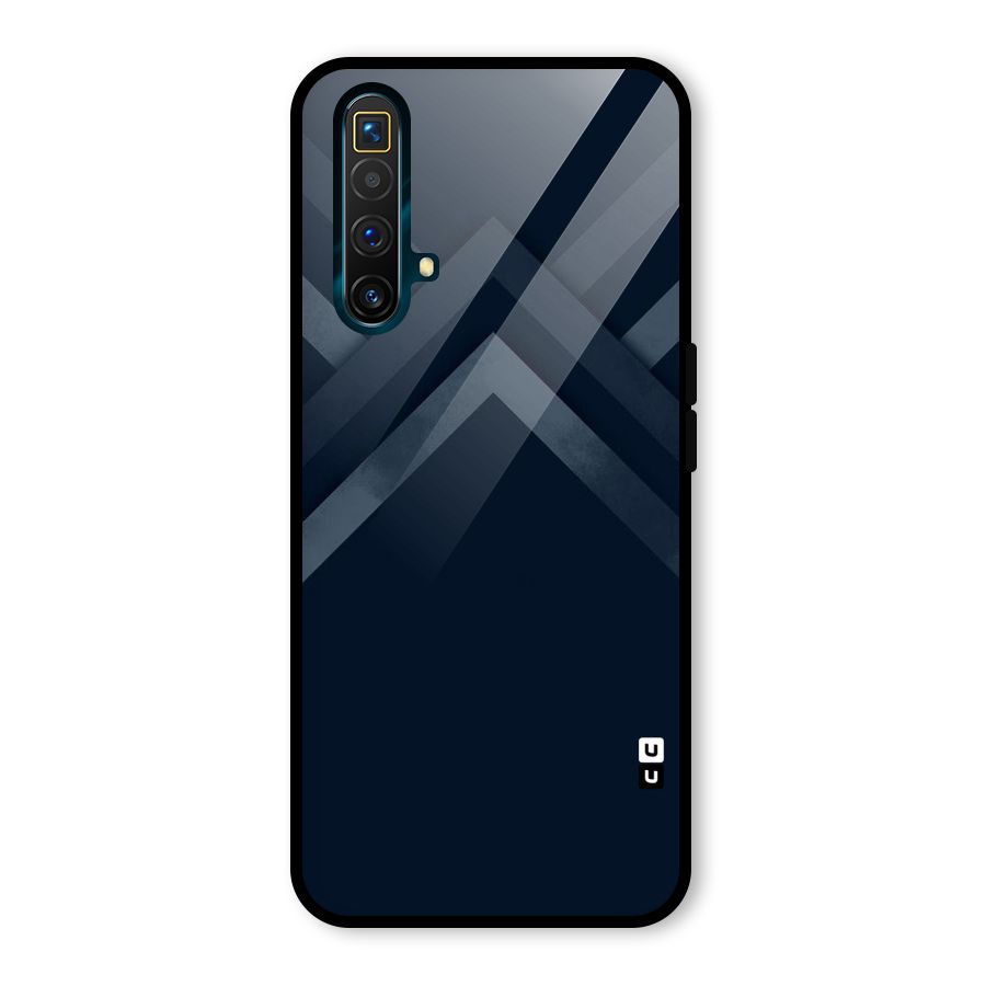 Navy Blue Arrow Glass Back Case for Realme X3