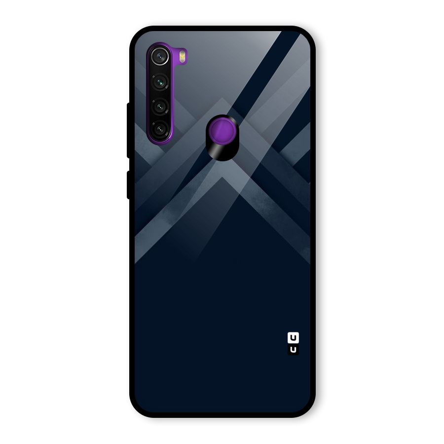 Navy Blue Arrow Glass Back Case for Redmi Note 8