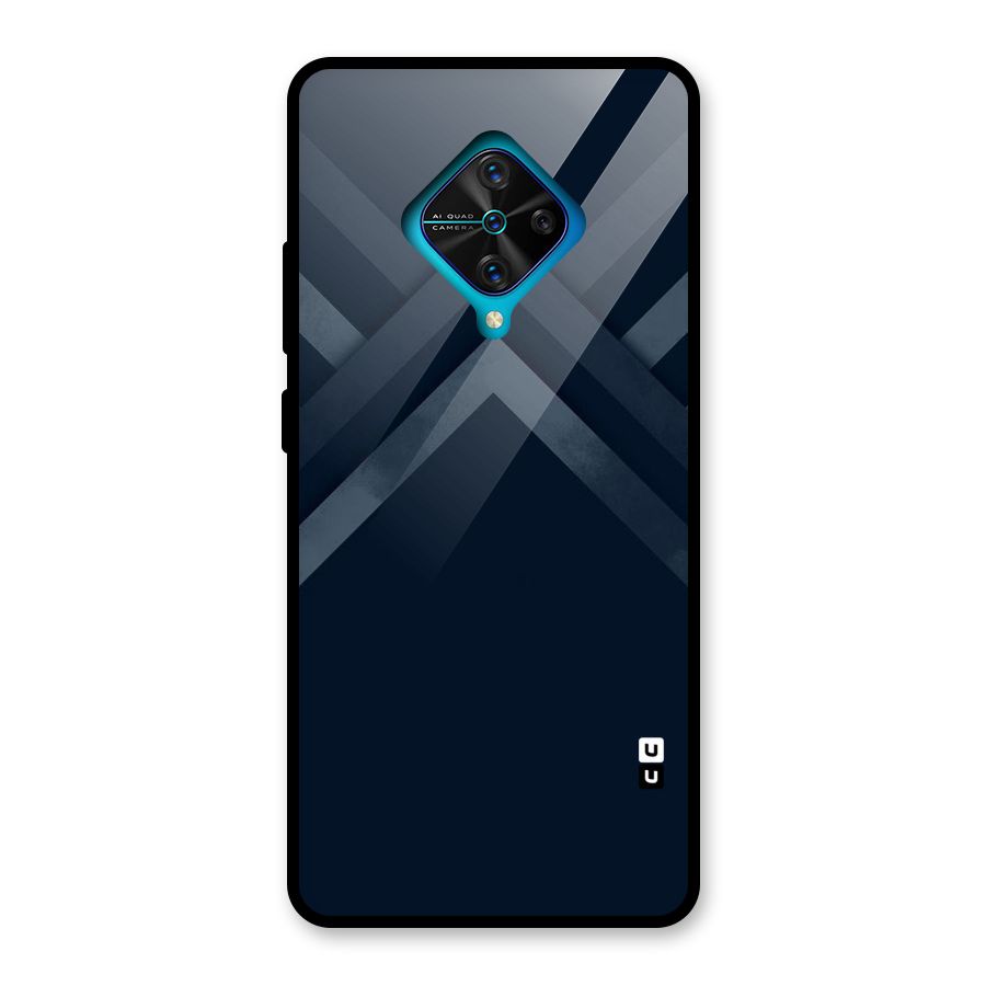 Navy Blue Arrow Glass Back Case for Vivo S1 Pro