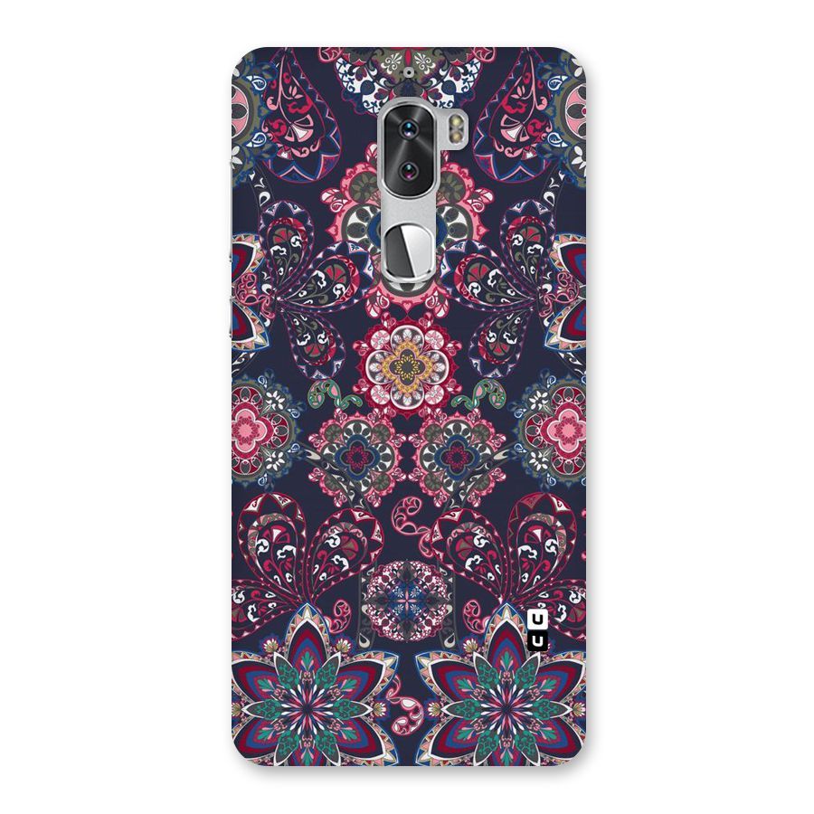 Navy Blue Bloom Pattern Back Case for Coolpad Cool 1