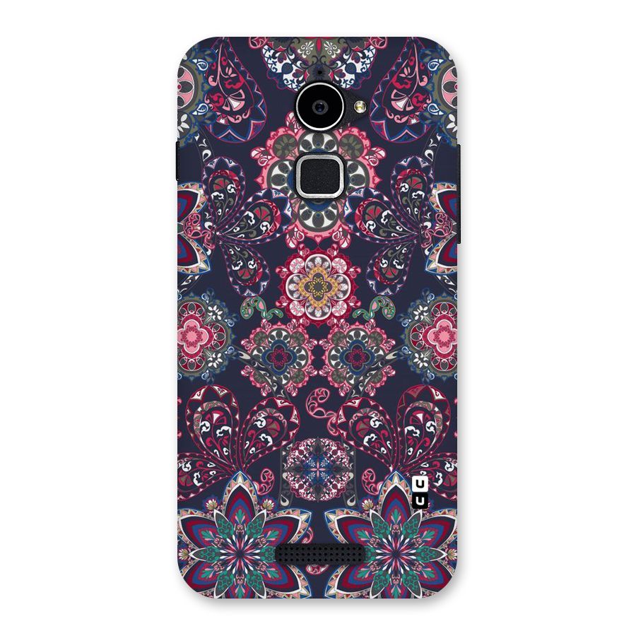 Navy Blue Bloom Pattern Back Case for Coolpad Note 3 Lite