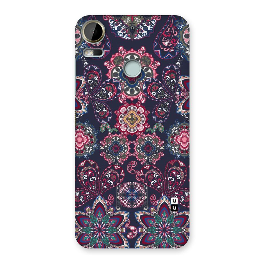 Navy Blue Bloom Pattern Back Case for Desire 10 Pro