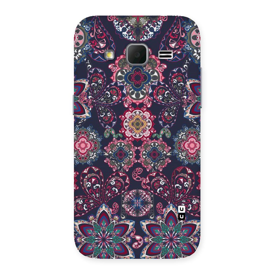Navy Blue Bloom Pattern Back Case for Galaxy Core Prime